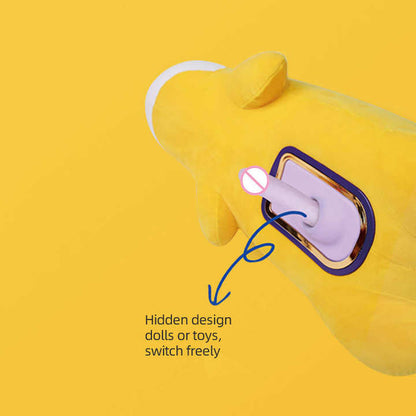 Automatic Thrusting Dildo Hidden in Plush Teddy Bear - Multi-Speed Vibrating Sex Toy for Women, Discreet Masturbation Tool